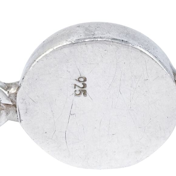 Monogram CJM Hook Bangle Bracelet | Vintage Sterling Silver 925 | 6.5" - Picture 6 of 10